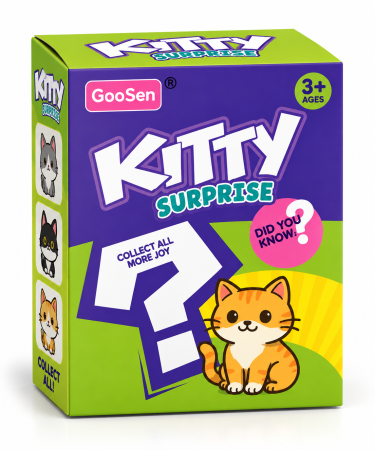 Figurine și surprize - Jucărie surpriză GooSen Kitty Surprise – Figurină pisicuță misterioasă, 3+ ani
