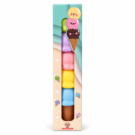Instrumente de scris și corectură - Marker evidențiator tip Înghețată – 6 culori pastel