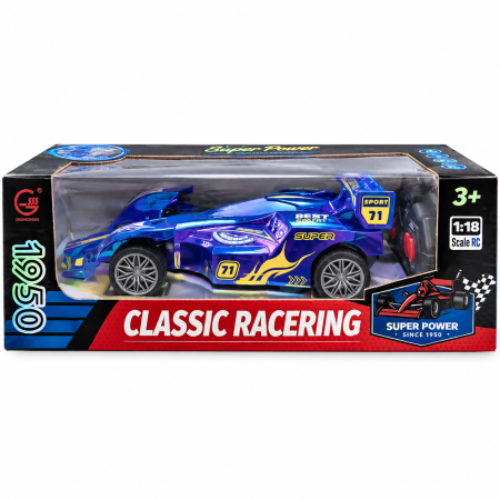 Toate produsele - Mașină de curse cu telecomandă RC Classic Racing, scara 1:18, albastru