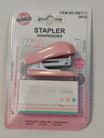 Birotica/Papetarie - Mini Capsator de Birou cu Set de Capse 24/6 Inclus