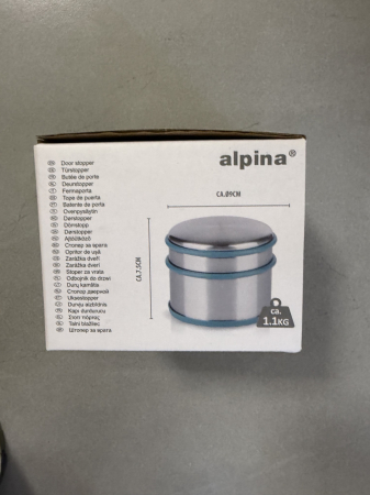 Opritor de ușă Alpina din oțel inoxidabil cu garnituri turcoaz [2]