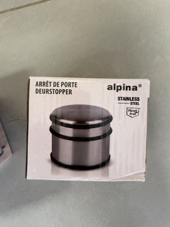 Opritor de ușă Alpina din oțel inoxidabil cu garnituri turcoaz [4]