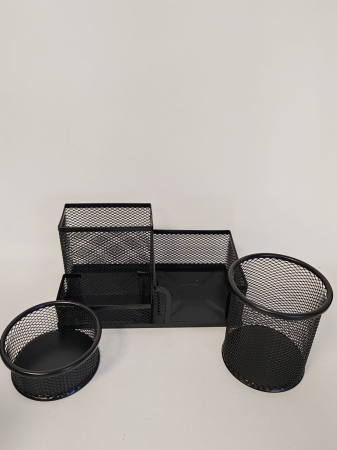 Toate produsele - Organizator Birou Metalic din Plasă – 5 Compartimente, Suport Pixuri și Accesorii