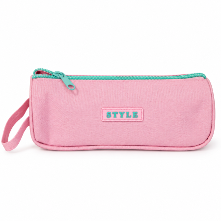 Toate produsele - Penar Textil STYLE cu Fermoar – Roz Pastel