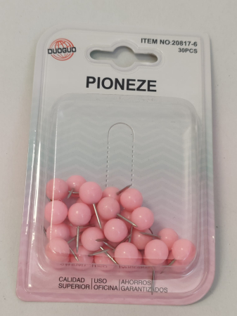 Pioneze Decorative Roz 30 Bucăți – Pentru Panouri de Plută și Organizare Documente [2]