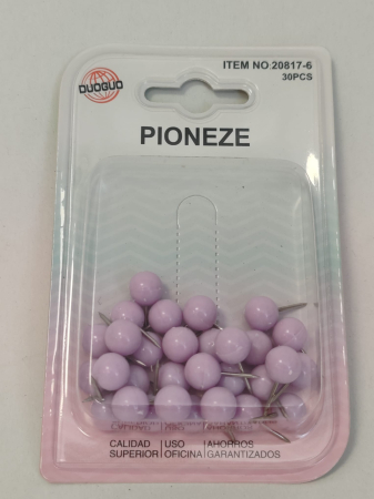 Pioneze Decorative Roz 30 Bucăți – Pentru Panouri de Plută și Organizare Documente [1]
