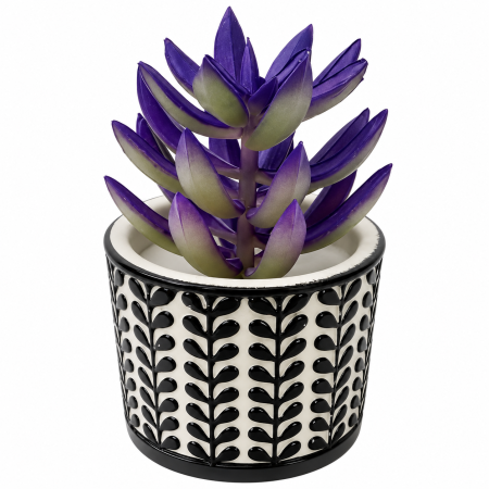 Decorațiuni - Plantă artificială în ghiveci, model frunze de salcie