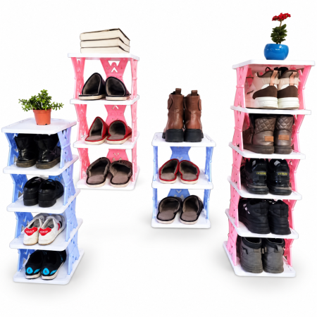 Curățenie și organizare - Raft modular pentru pantofi, trei niveluri