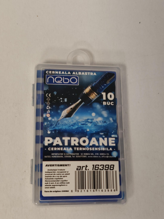 Toate produsele - Set 10 Patroane Cerneală Albastră NEBO pentru Stilou, Art. 16398