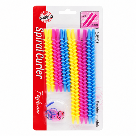 Frumusețe și îngrijire - Set 12 bigudiuri spiralate pentru păr creț