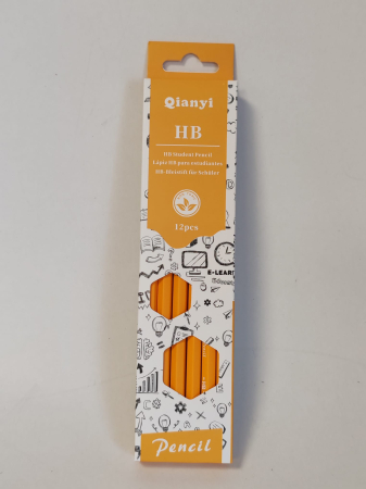 Toate produsele - Set 12 Creioane Grafit HB Qianyi pentru Elevi