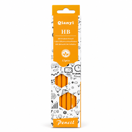 Instrumente de scris și corectură - Set 12 Creioane Grafit HB Qianyi pentru Elevi