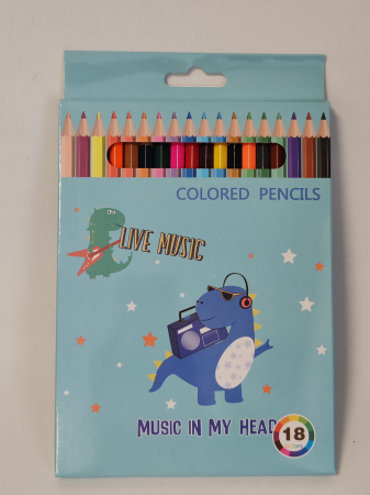 Birotica/Papetarie - Set 18 creioane colorate Let's Go Travel – Colored Pencils