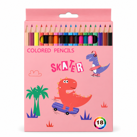 Set 18 creioane colorate Let's Go Travel – Colored Pencils [1]
