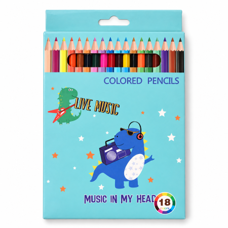 Birotica/Papetarie - Set 18 creioane colorate Let's Go Travel – Colored Pencils