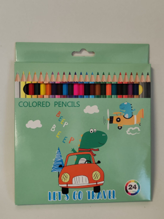 Birotica/Papetarie - Set 24 creioane colorate Happy Dino – Colored Pencils
