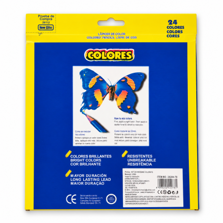 Set 24 creioane colorate New Elite Colores – vârf gros [1]