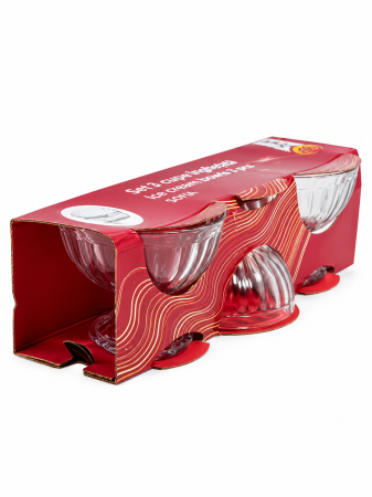 Casă, grădină si exterior - Set 3 cupe inghetata sofia lordglass