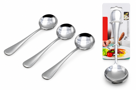 Casă, grădină si exterior - Set 3 linguri din inox, model cu mâner decorativ