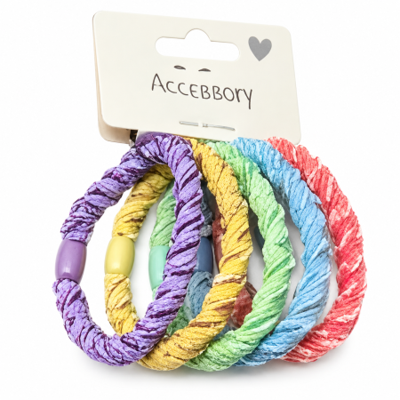Toate produsele - Set 5 elastice de păr multicolore