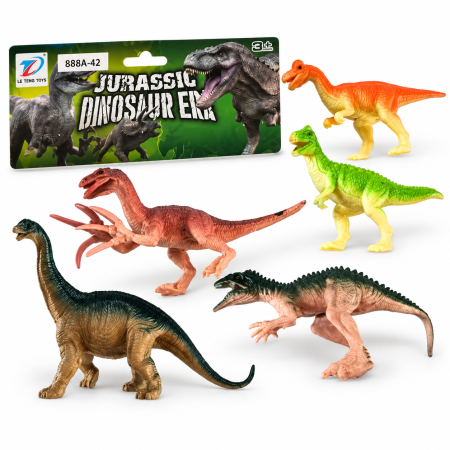 Figurine și surprize - Set 5 figurine dinozauri de jucărie