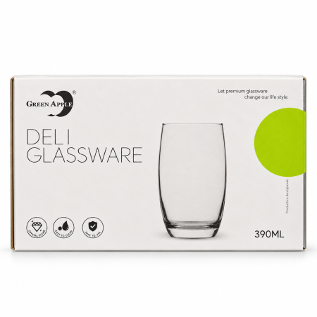 Casă, grădină si exterior - Ambalaj set 6 pahare Green Apple J1140 de 390 ml