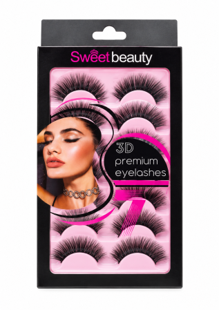 Frumusețe și îngrijire - Set 7 perechi gene false 3d tip banda sweet beauty