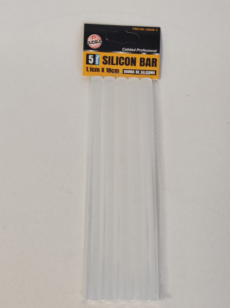 Birotica/Papetarie - Set Batoane Silicon Transparente pentru Pistol de Lipit – 11 × 180 mm, 5 Bucăți