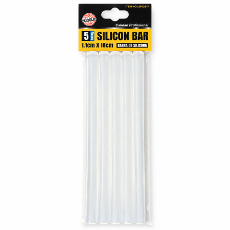 Accesorii de birou - Set Batoane Silicon Transparente pentru Pistol de Lipit – 11 × 180 mm, 5 Bucăți