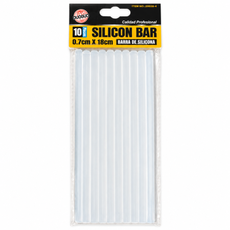 Accesorii de birou - Set Batoane Silicon Transparente pentru Pistol de Lipit – 7 × 180 mm, 10 Bucăți