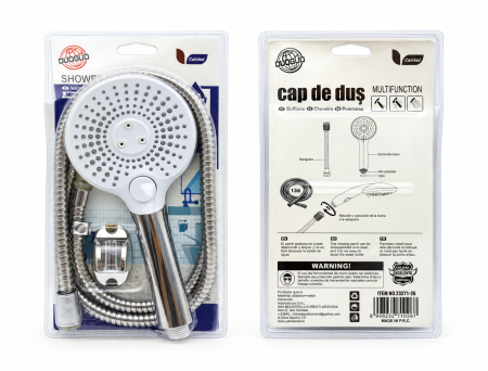 Baie și igienă - Set cap de duș cu furtun de 1,5 m, 3 funcții