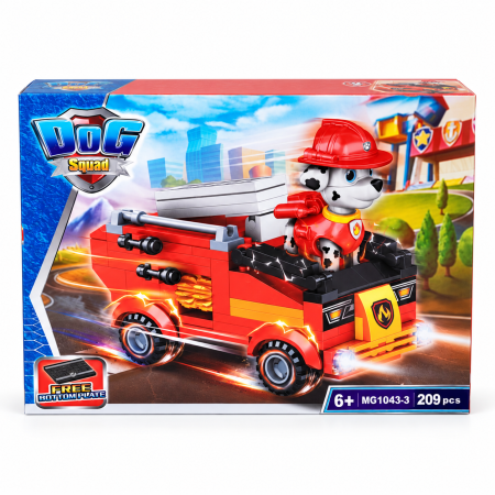 Jucarii - Set construcție Dog Squad – Mașină de pompieri Marshall, 209 piese, 6+