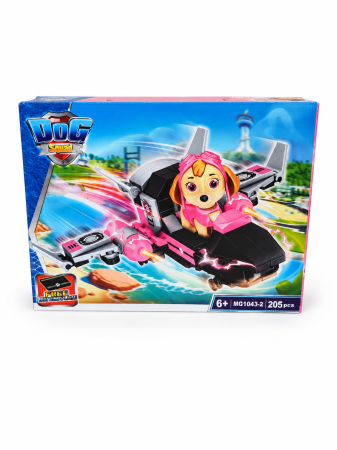 Toate produsele - Set construcție tip LEGO Dog Squad – Avion de salvare roz, 205 piese, 6+ (MG1043-2)