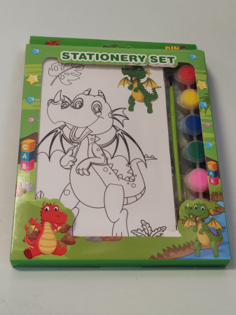 Toate produsele - Set Creativ de Pictură și Colorat – Dragon, 6 Culori și Pensula