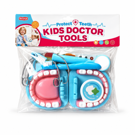 Păpuși și jocuri de rol - Set de doctor de jucărie, 7 piese