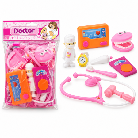 Păpuși și jocuri de rol - Set medical de jucărie, roz