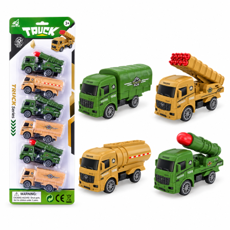 Mașinuțe și vehicule - Set vehicule militare de jucărie cu mecanism de întoarcere