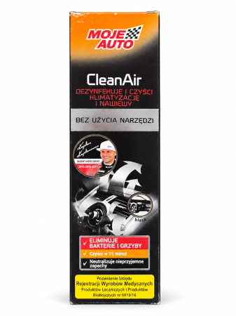 Îngrijire auto - Spray curățare climatizare Moje Auto CleanAir Black, 150 ml