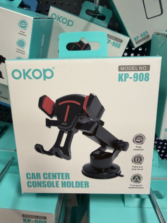 Suport auto pentru telefon OKOP KP-908 cu ventuză și braț reglabil [1]