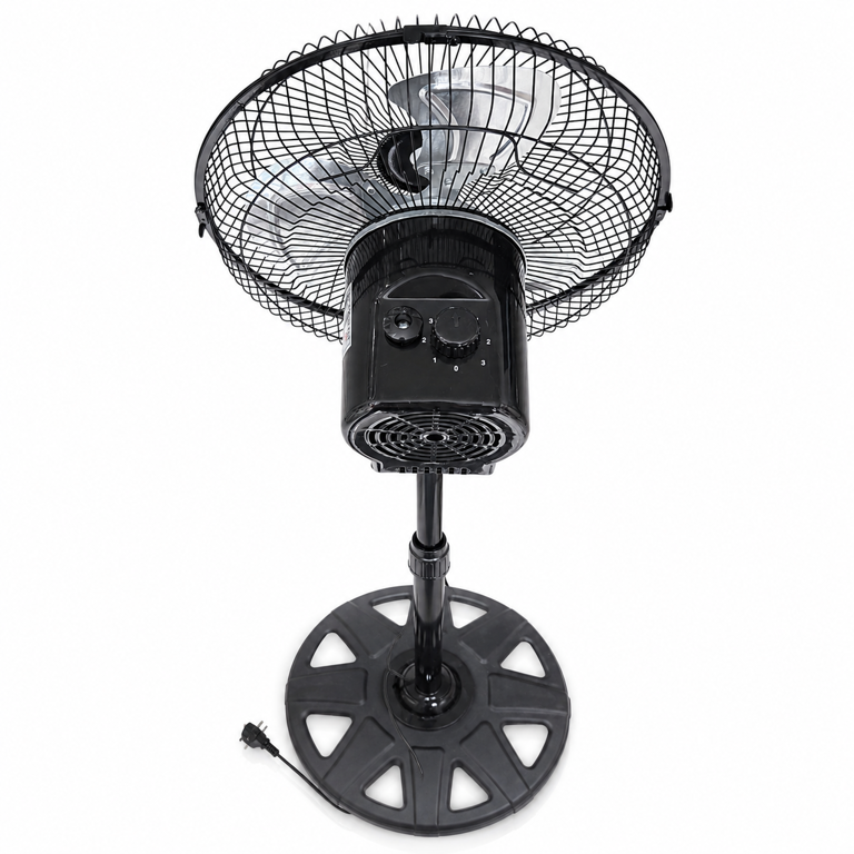 Ventilator Electric cu Picior Reglabil, 3 Trepte de Viteză, Oscilație Orizontală, Funcționare Silențioasă [2]