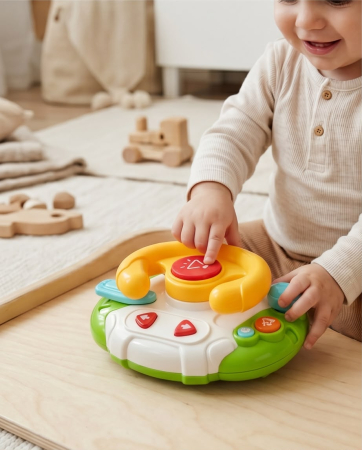 Volan interactiv muzical pentru bebeluși Chimstar Baby Toy Steering Wheel [2]