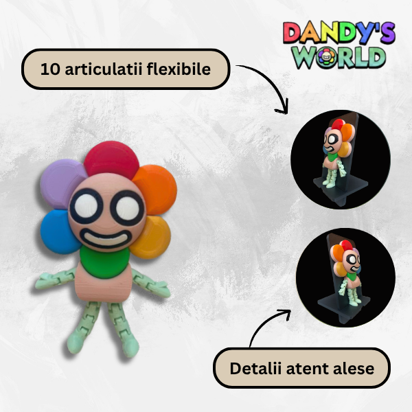 Dandy, figurina articulata tip fidget Dandy’s World, Roblox [3]
