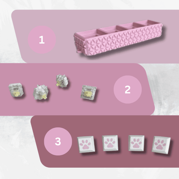 Fidget clicker interactiv cu 4 taste, SLAY, cu labute de pisica [4]