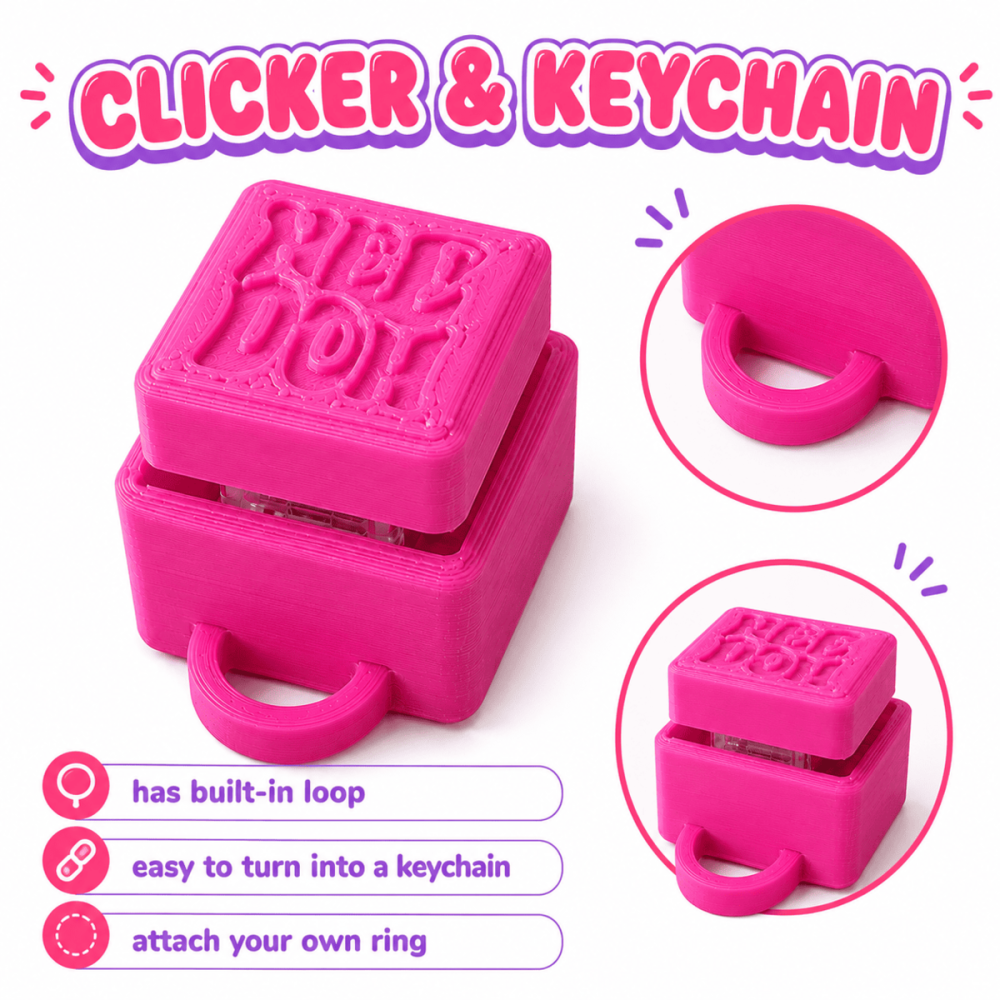 Fidget clicker interactiv Needoh roz [3]