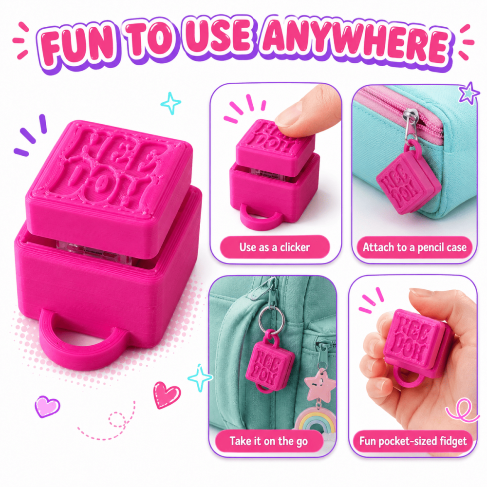 Fidget clicker interactiv Needoh roz [4]