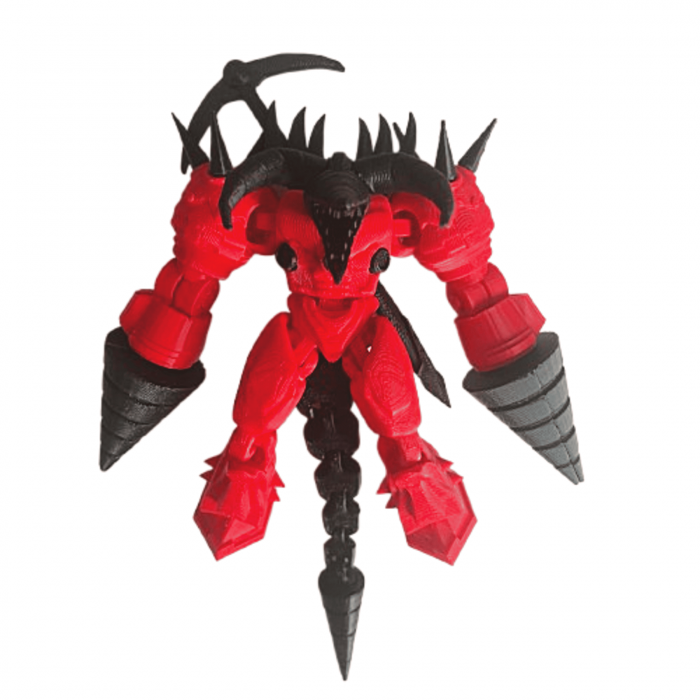 Figurina fidget, Upgraded Titan Drillman, Skibidi Toilet, cu accesorii atasate [1]