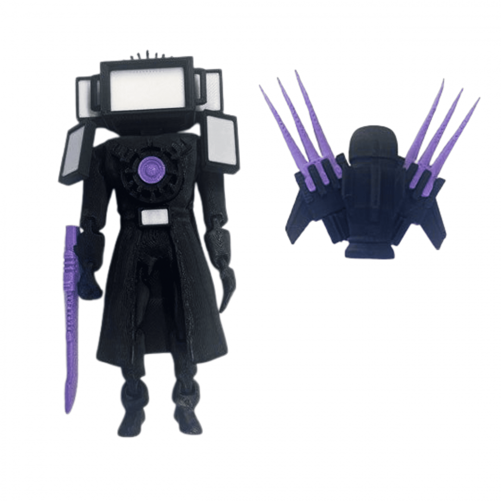 Figurina fidget, Upgraded Titan TV Man, Skibidi Toilet, cu accesorii [1]