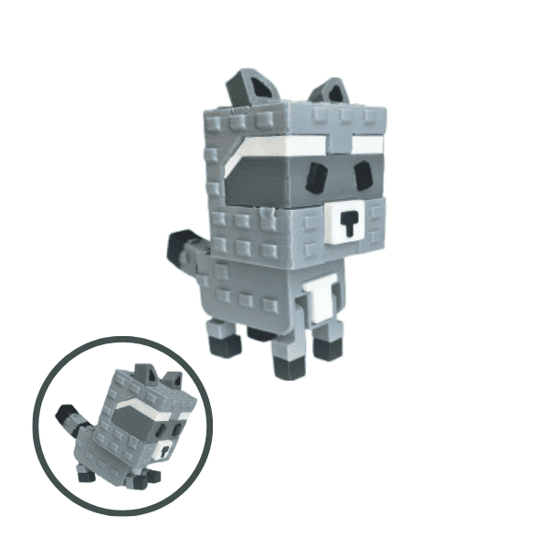 Figurina  Raccoon, fidget clicker, pet din Grow a Garden, Roblox [1]