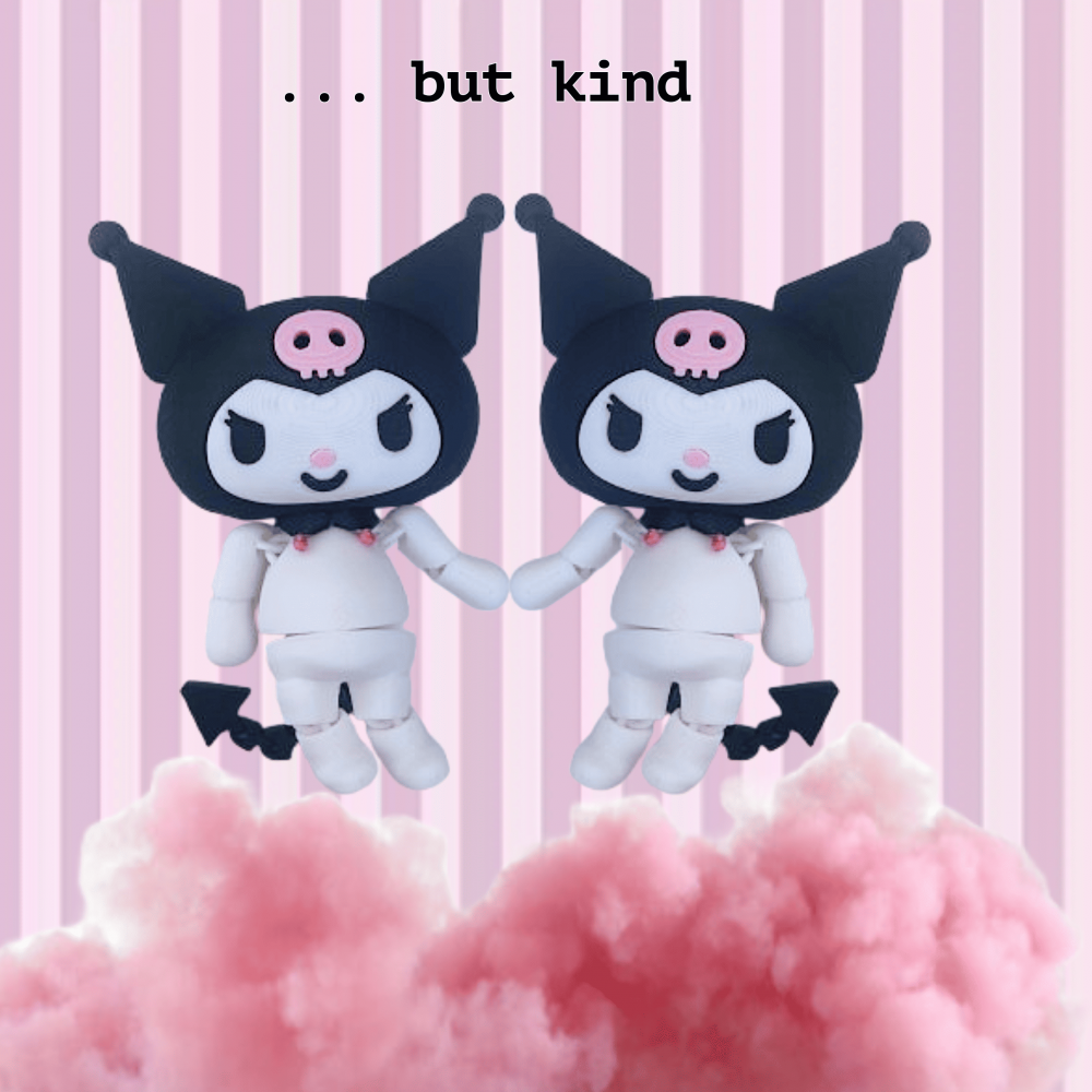 Kuromi Sanrio, figurina articulata tip fidget seria Hello Kitty [6]