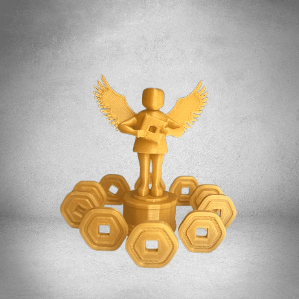 Set 11 piese, Figurina Roblox Award si 10 Monede Robux [3]